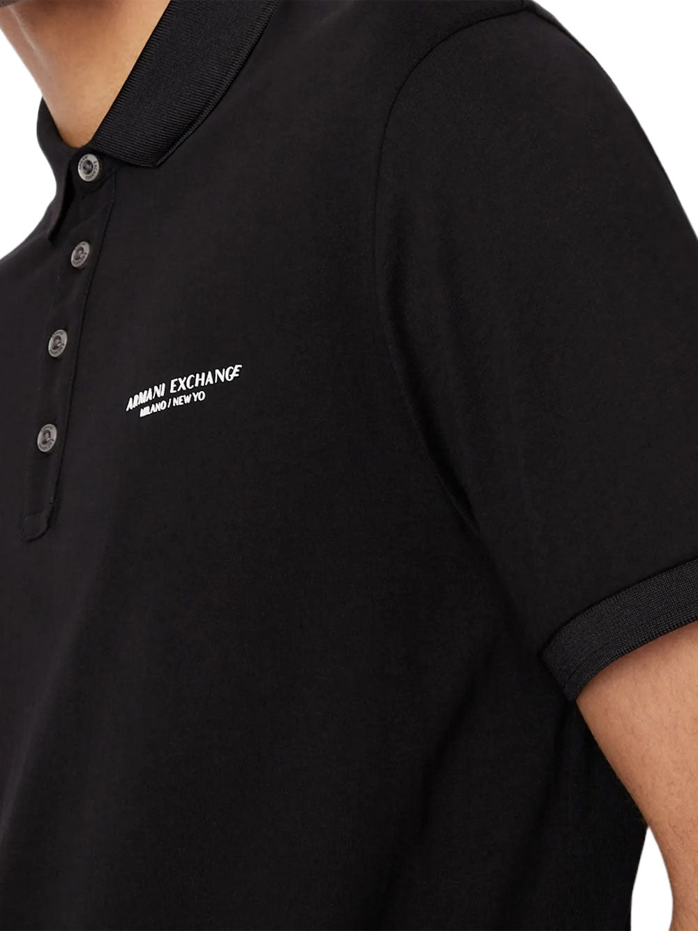 Armani Exchange Polo da Uomo Nero