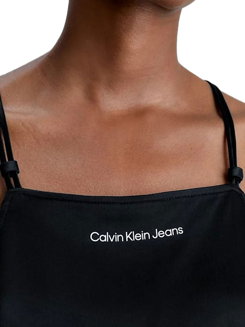 Calvin Klein Top Open Back da Donna Nero