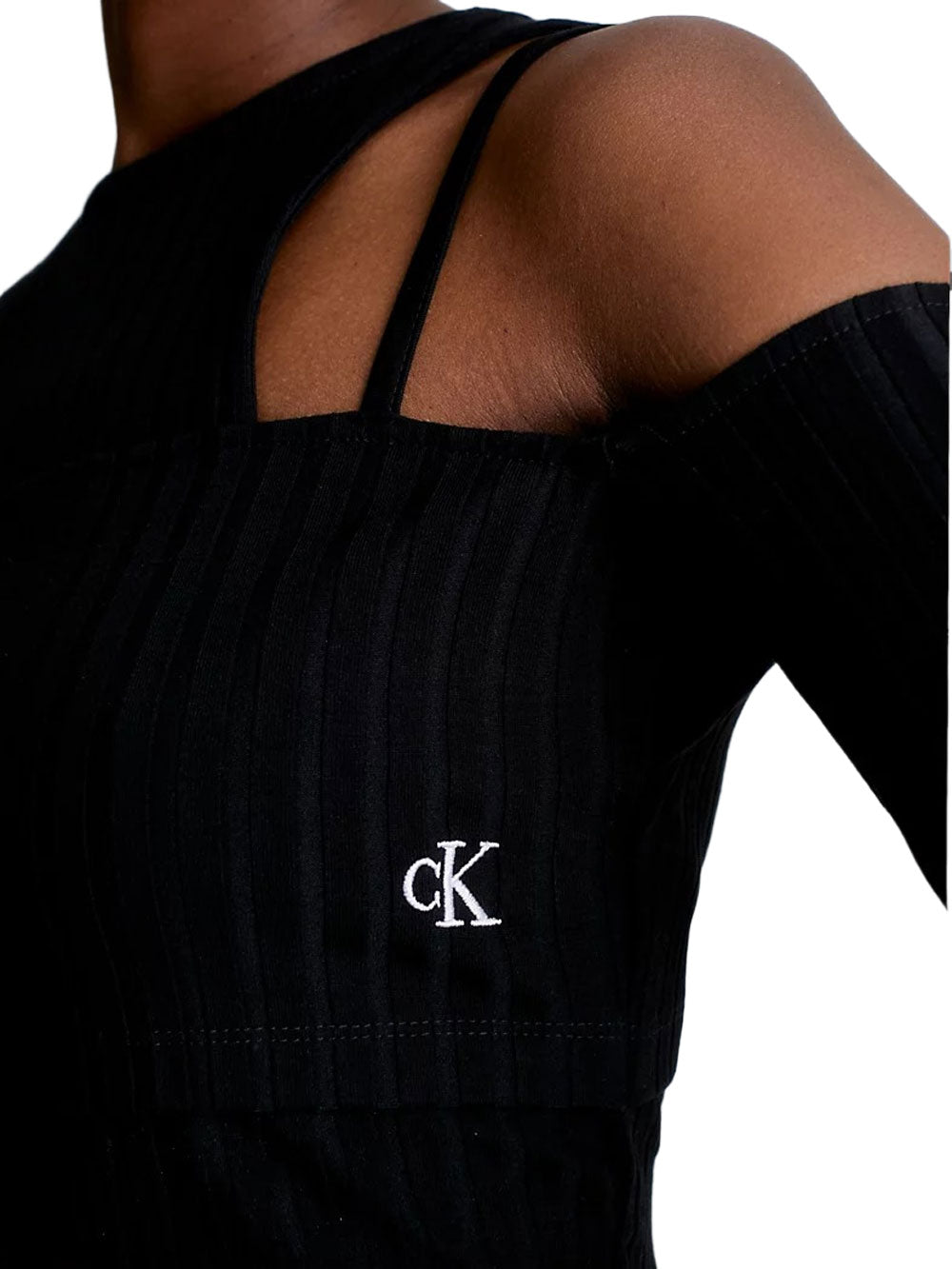 Calvin Klein Top Double Layer da Donna Nero