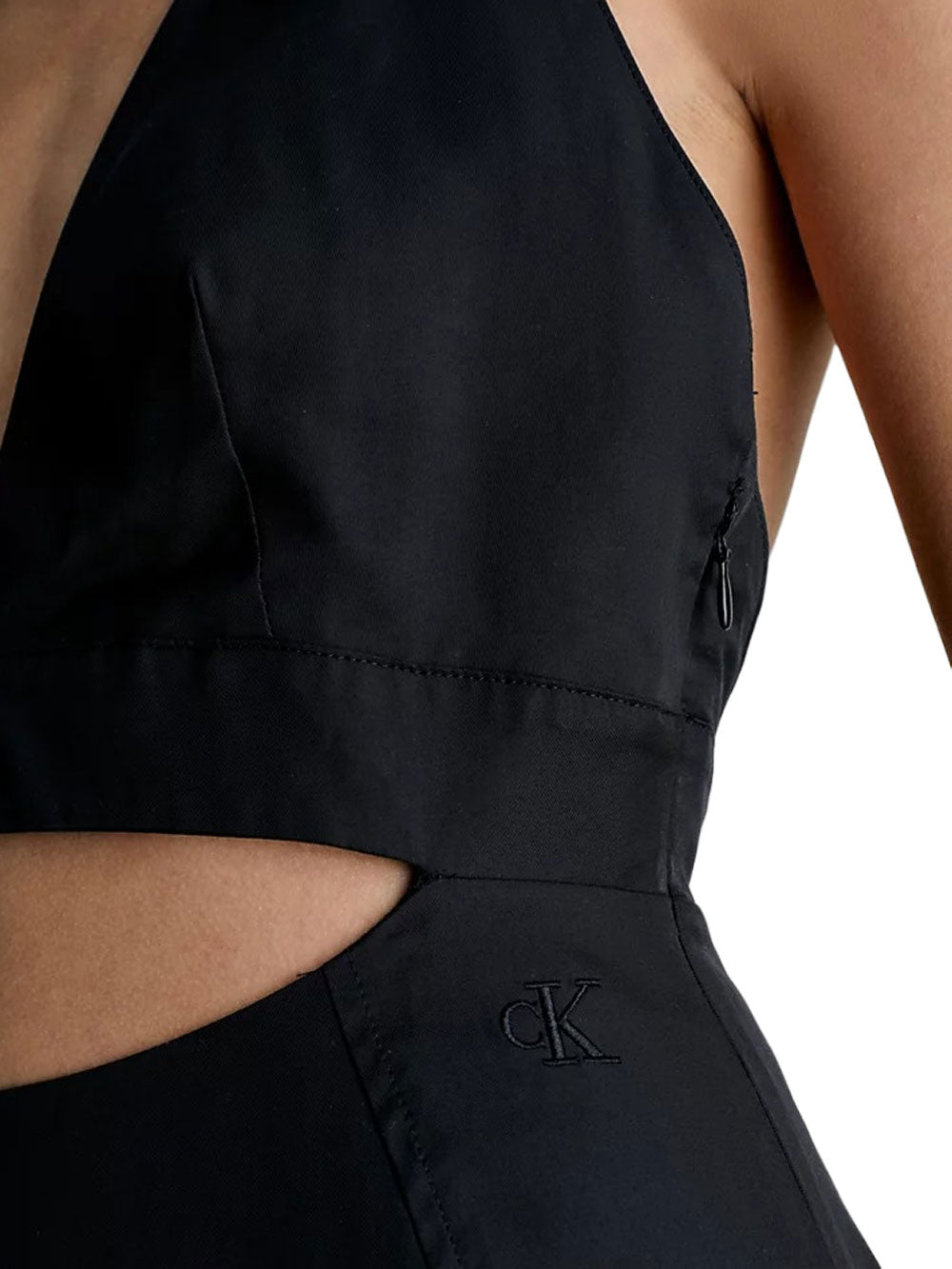 Calvin Klein Vestito Open Back Strap da Donna Nero