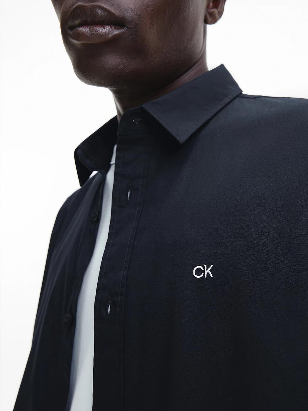 Calvin Klein Camicia da Uomo Nero