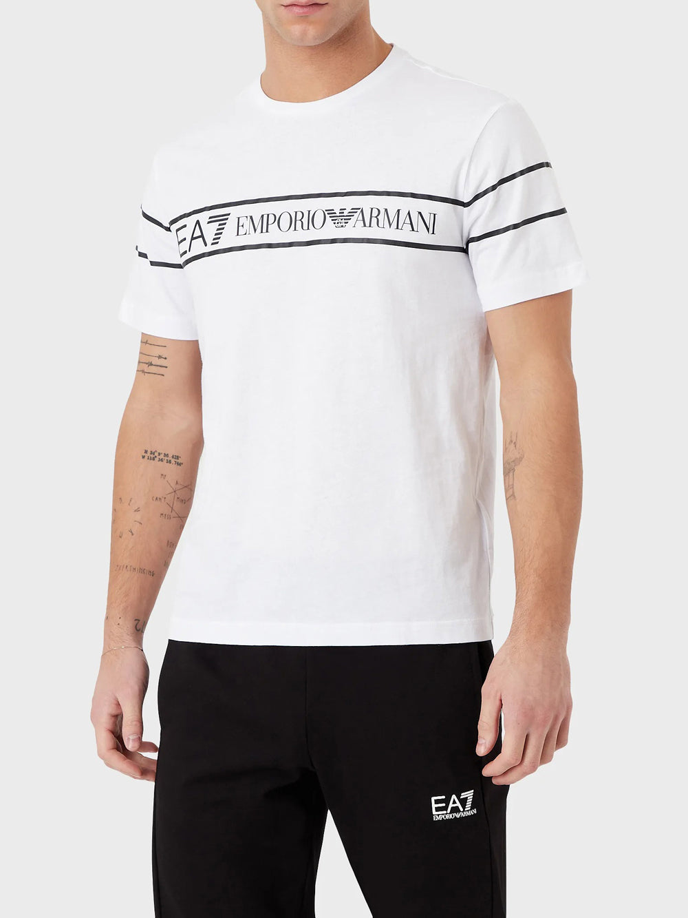 EA7 T-shirt da Uomo Bianco