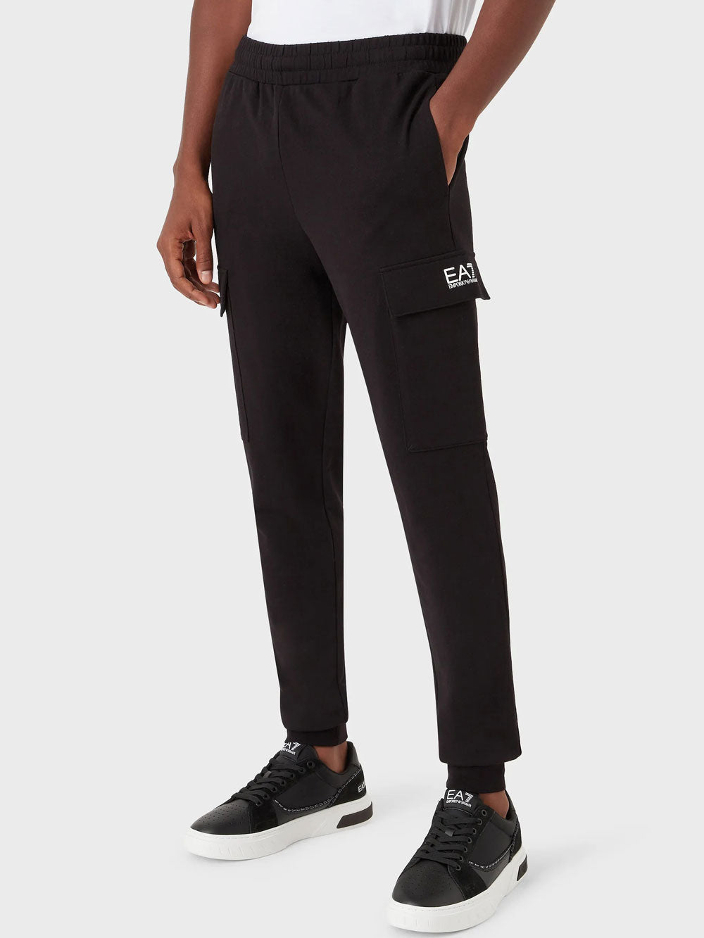 EA7 Pantalone Tuta da Uomo Nero