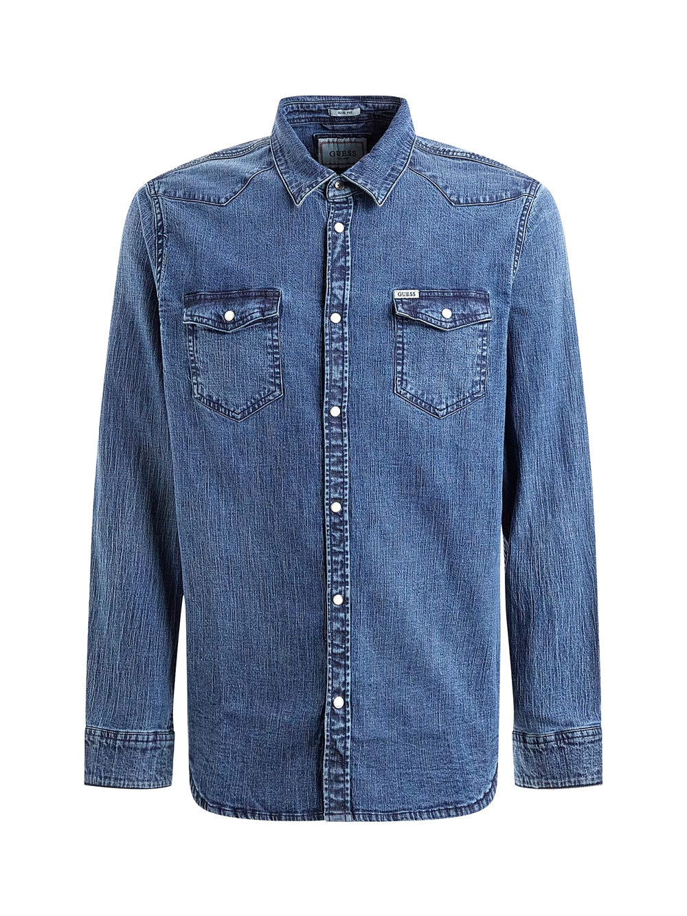 Guess Camicia Truckee da Uomo Blu Denim