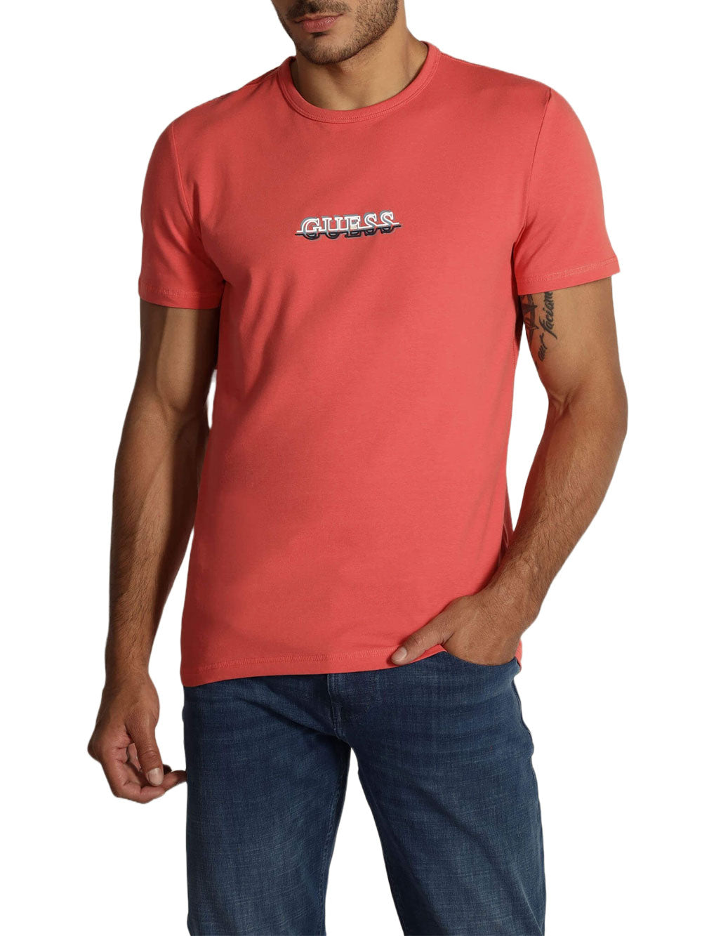 Guess T-shirt da Uomo Arancione