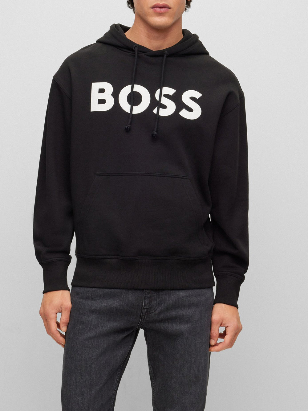 Hugo Boss Felpa Cappuccio da Uomo Nero