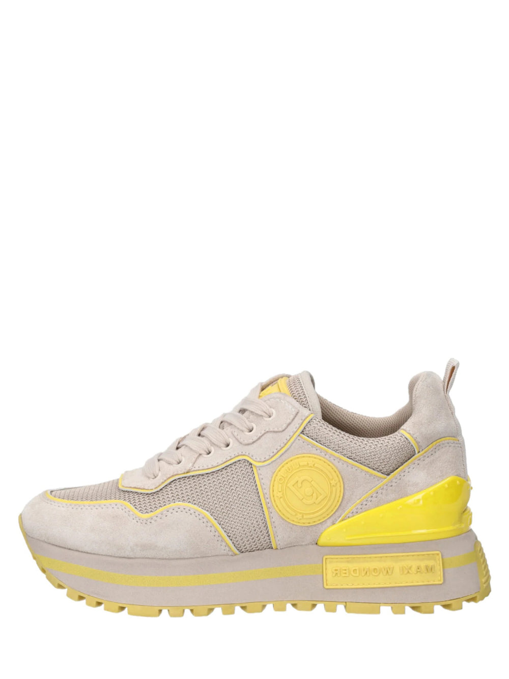 Liu Jo Sneakers Maxi Wonder 52 da Donna Beige/Giallo Avorio