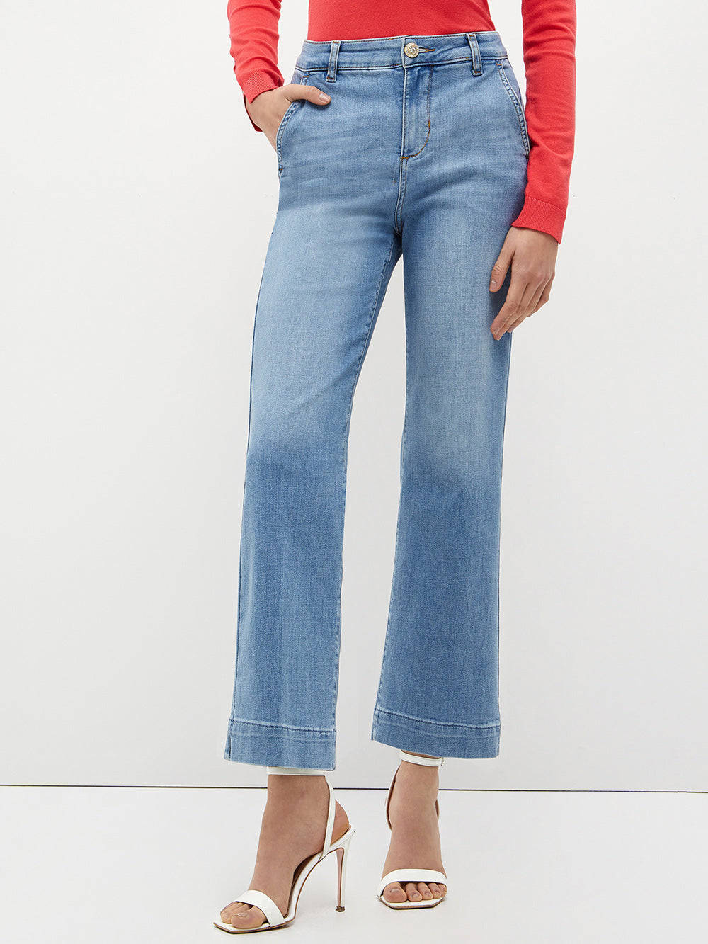 Liu Jo Jeans a vita alta da Donna Blu Denim