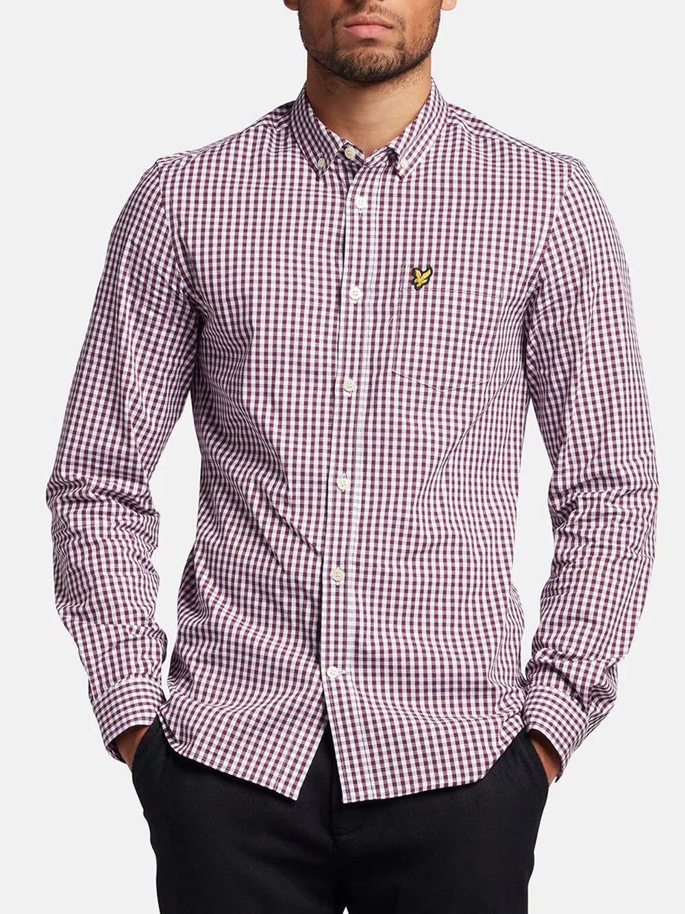 Lyle & Scott Camicia Lyle &amp; Scott da Uomo - Bianco Bordeaux