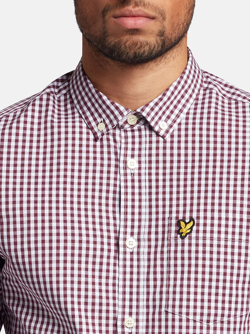 Lyle & Scott Camicia Lyle &amp; Scott da Uomo - Bianco Bordeaux