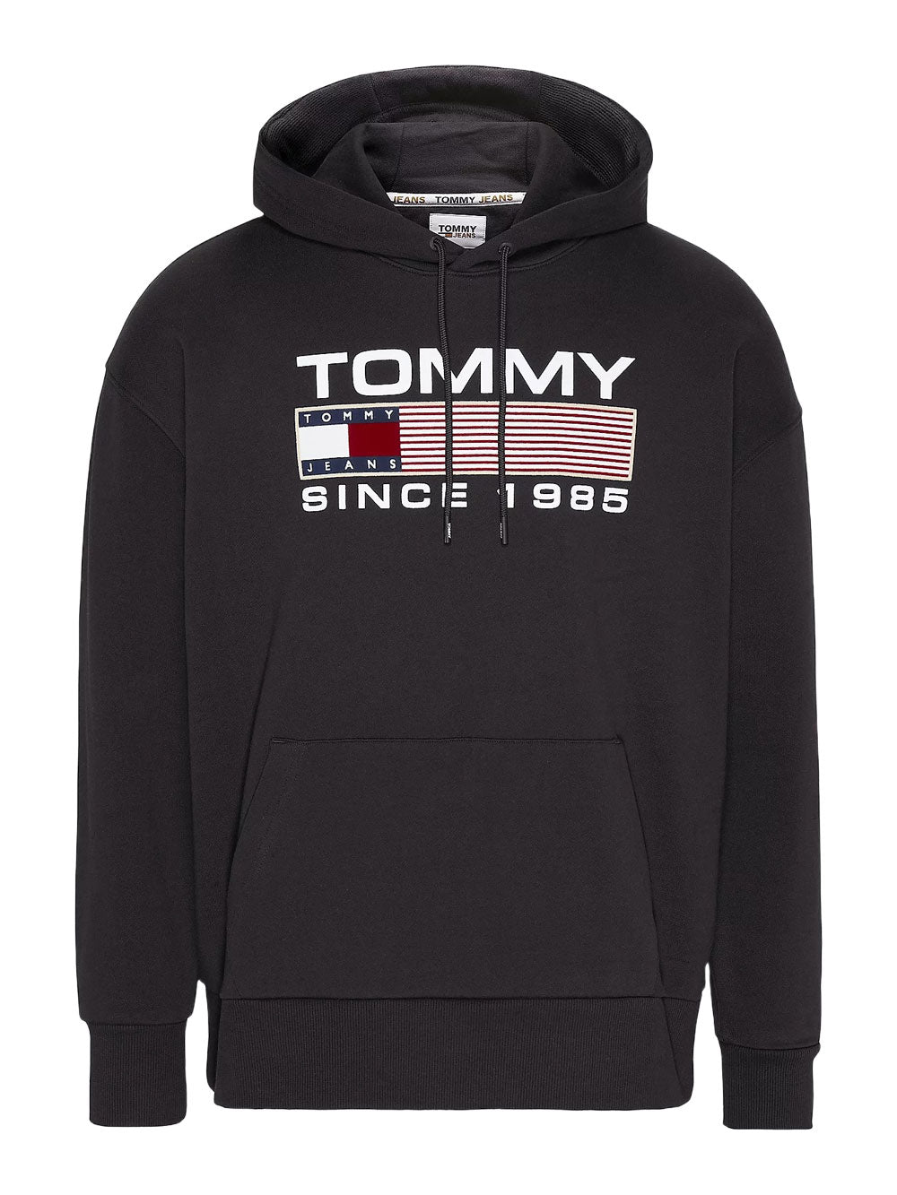 Tommy Hilfiger Felpa Cappuccio da Uomo Nero