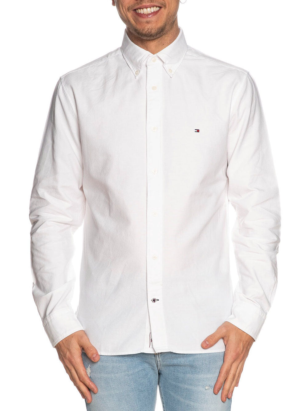 Tommy Hilfiger Camicia da Uomo Bianco