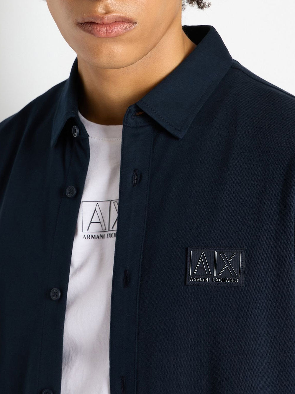 Armani Exchange Camicia da Uomo - Blu