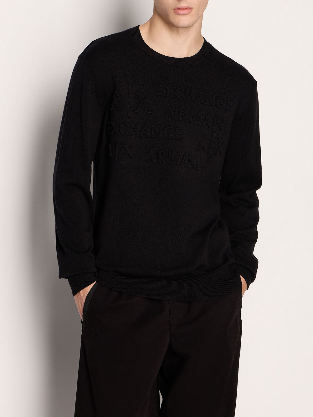 Armani Exchange Pullover da Uomo - Nero