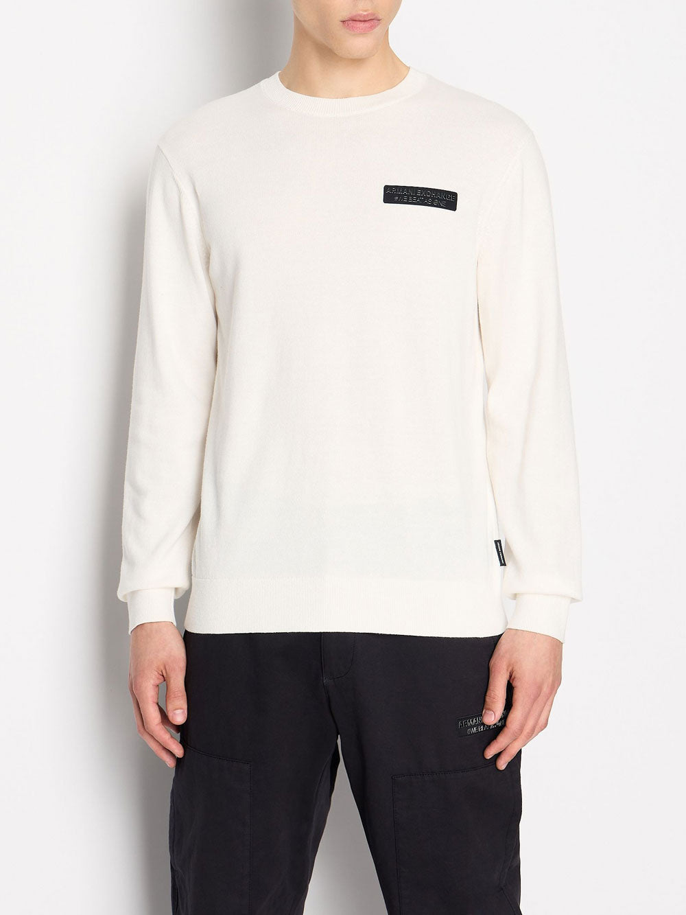 Armani Exchange Pullover da Uomo - Bianco