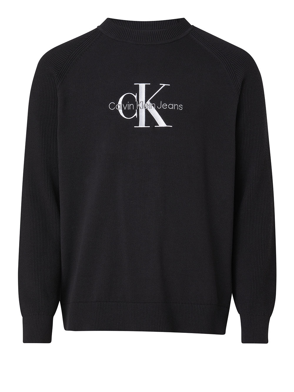 Calvin Klein Felpa Logo Driver Sweater da Uomo - Nero