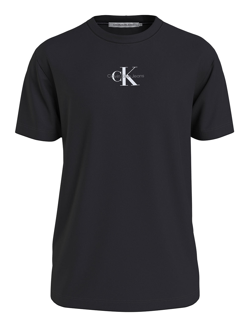 Calvin Klein T-shirt Monologo Regular da Uomo - Nero