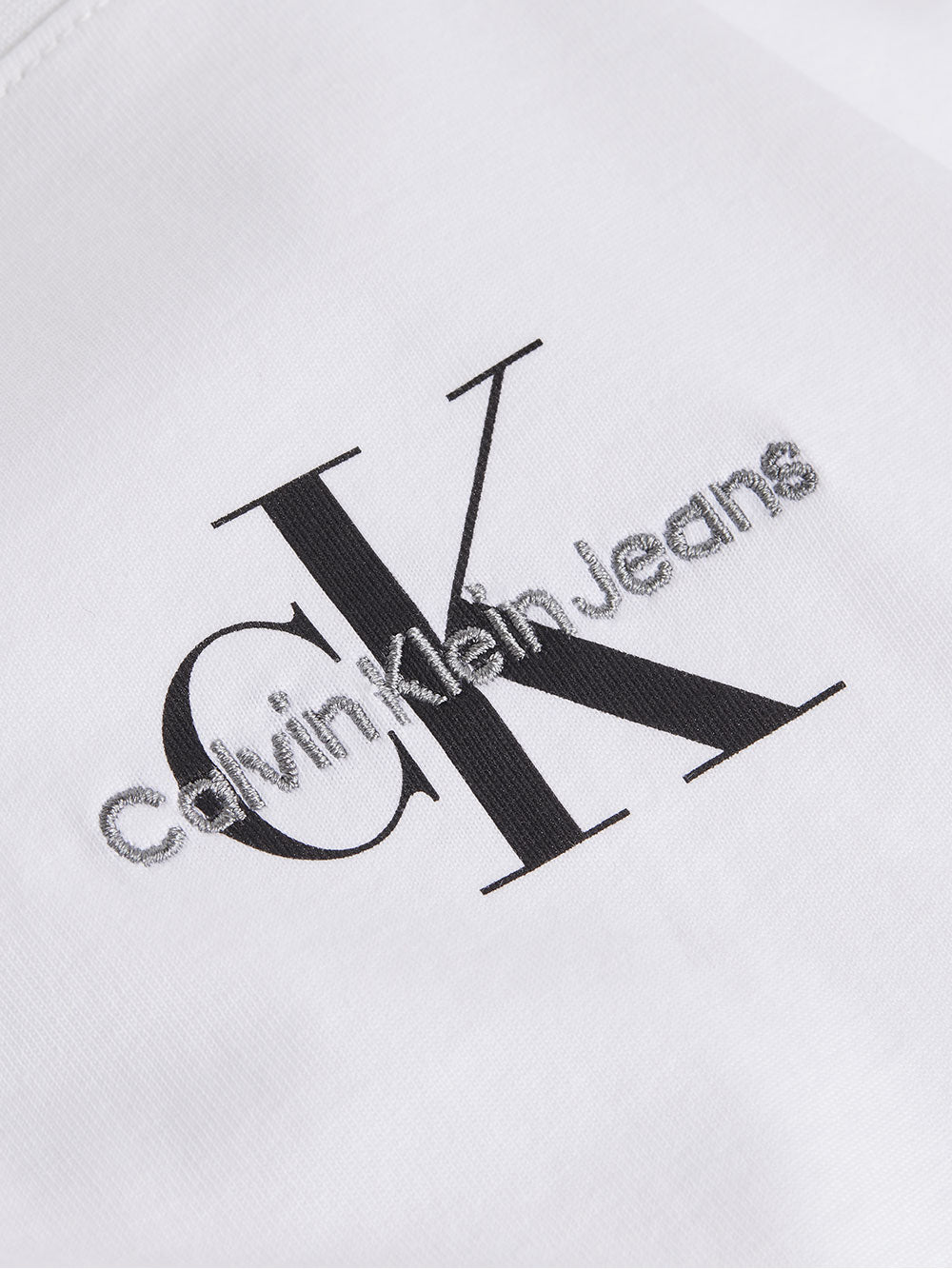 Calvin Klein T-shirt Monologo Regular da Uomo - Bianco