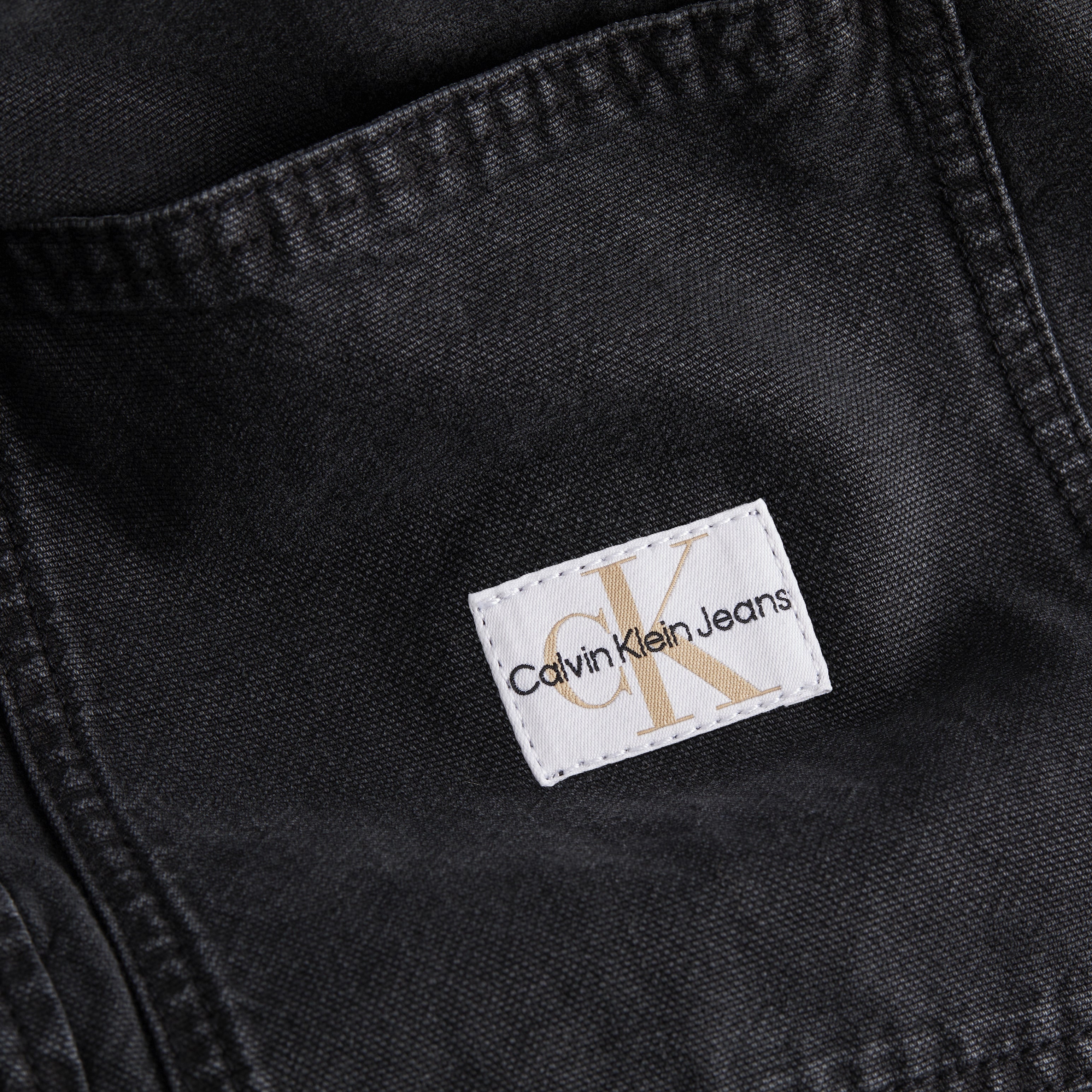 Calvin Klein Camicia Jeans Canvas Relaxed da Uomo - Nero