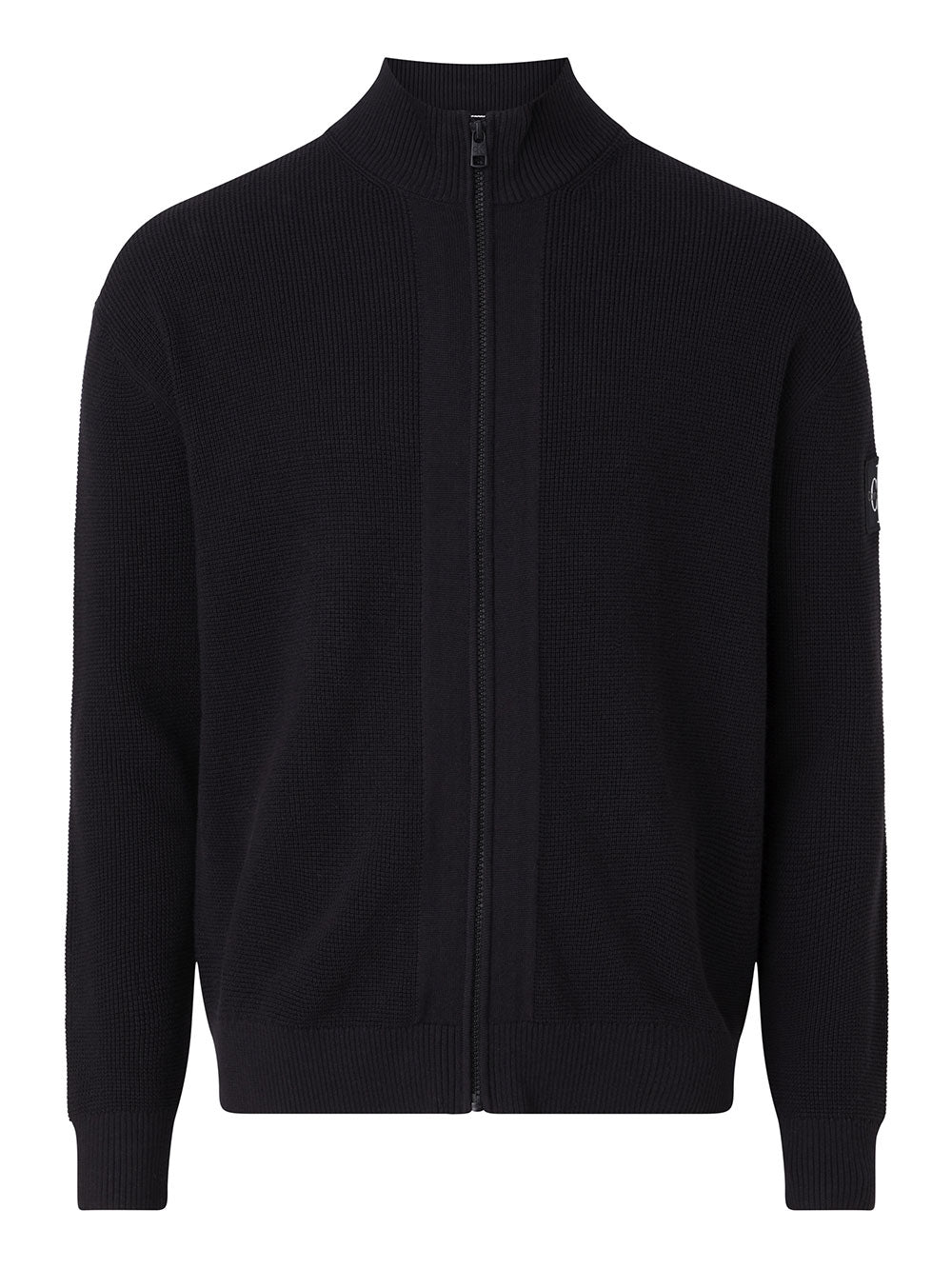 Calvin Klein Felpa Zip Core Badge Sweater da Uomo - Nero