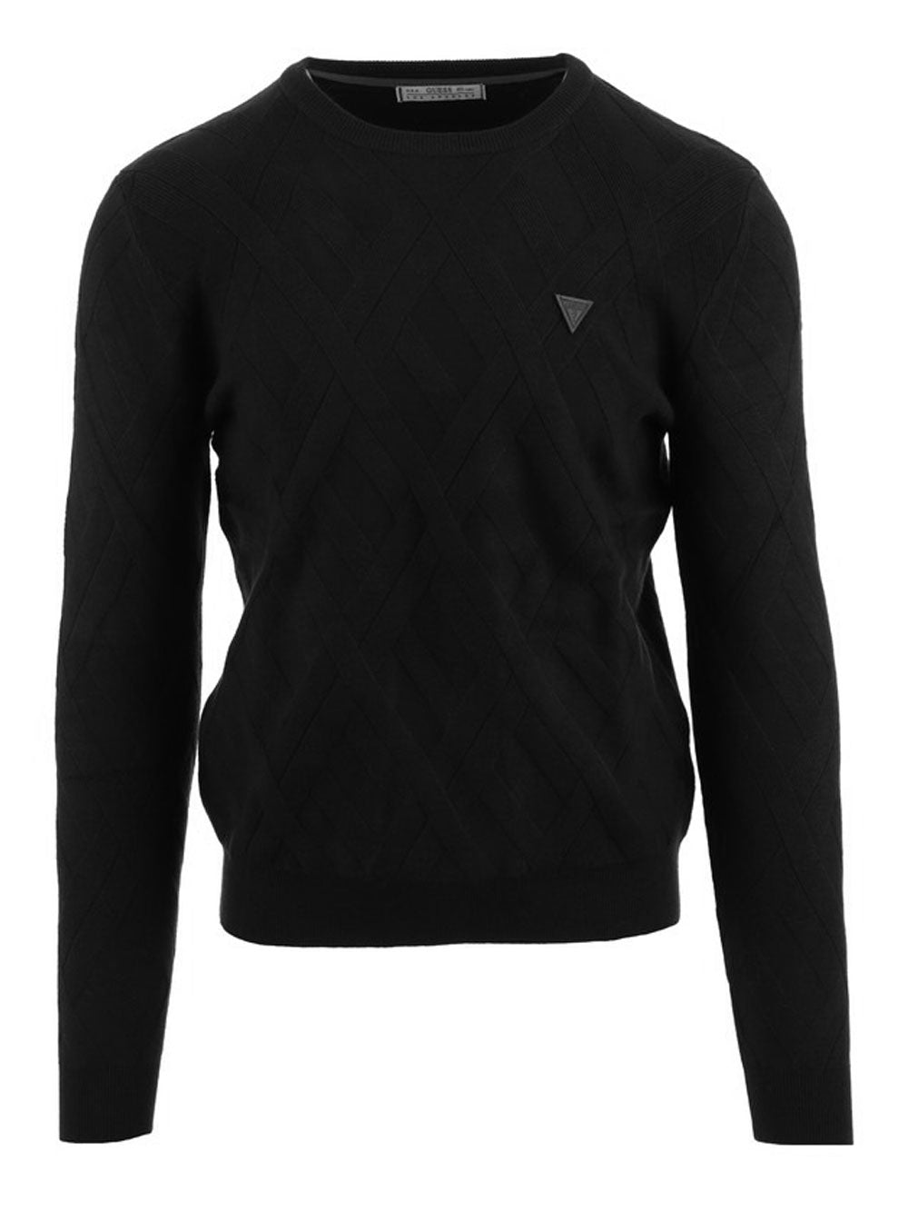 Guess Pullover Vince Ls Cn Modern da Uomo Modello M3YR08Z2VU2 - Nero