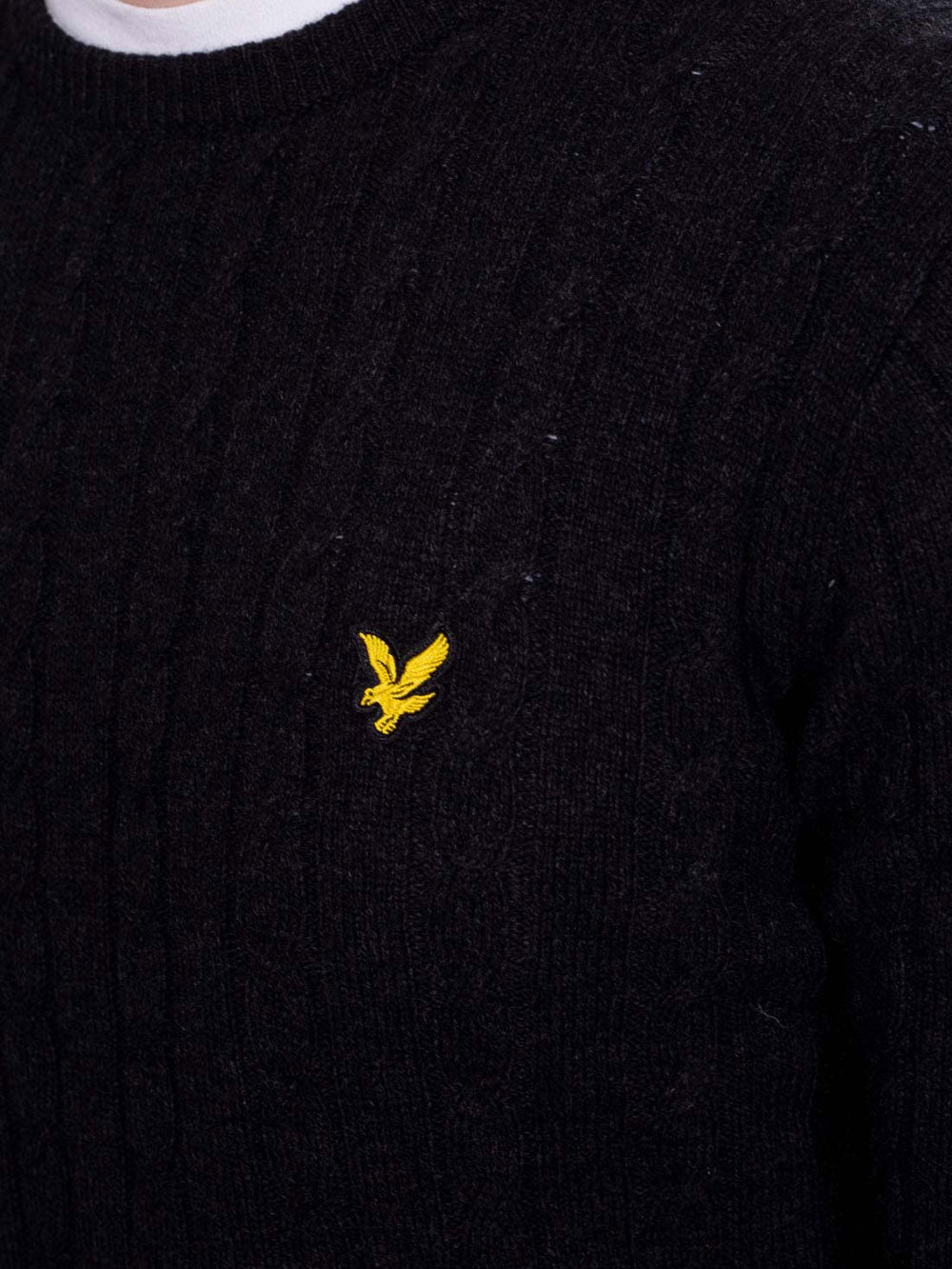 Lyle & Scott Pullover Lyle &amp; Scott Cable Jumper da Uomo - Nero