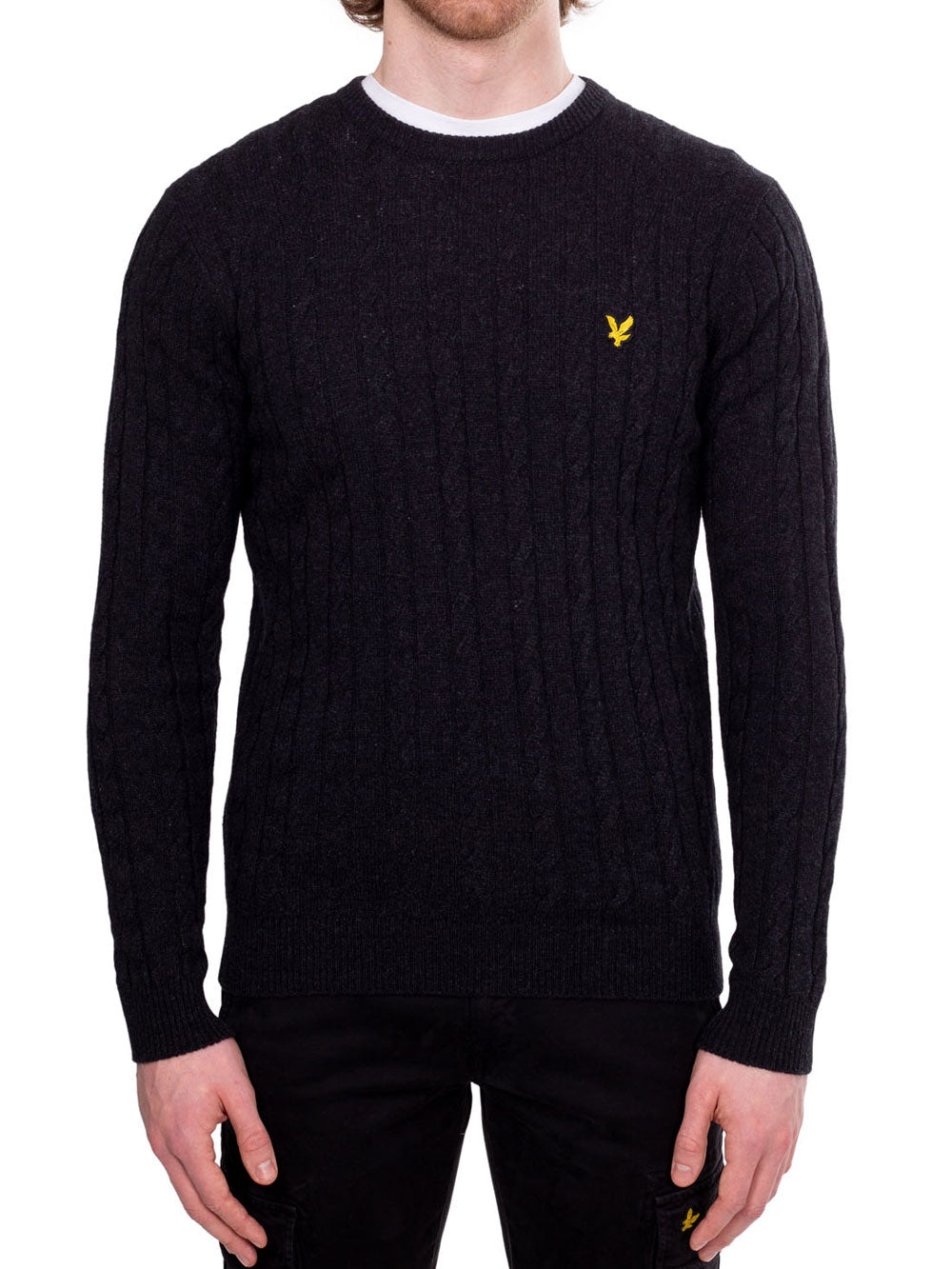 Lyle & Scott Pullover Lyle &amp; Scott Cable Jumper da Uomo - Nero