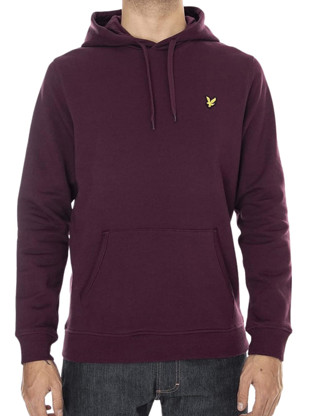 Lyle & Scott Felpa Cappuccio Lyle &amp; Scott da Uomo - Bordeaux