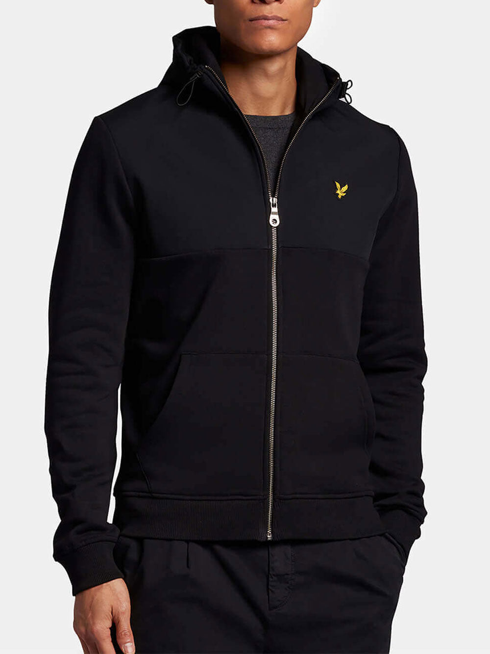 Lyle & Scott Felpa Zip Lyle &amp; Scott Softshell Jersey da Uomo - Nero