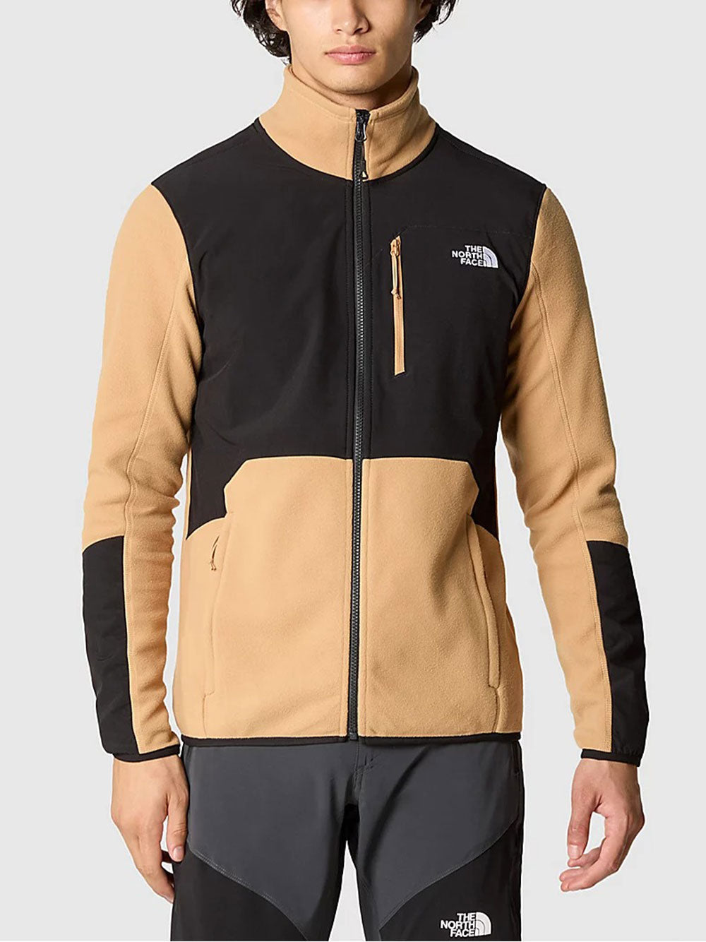 The North Face Felpa Zip Glacier Pro da Uomo - Beige