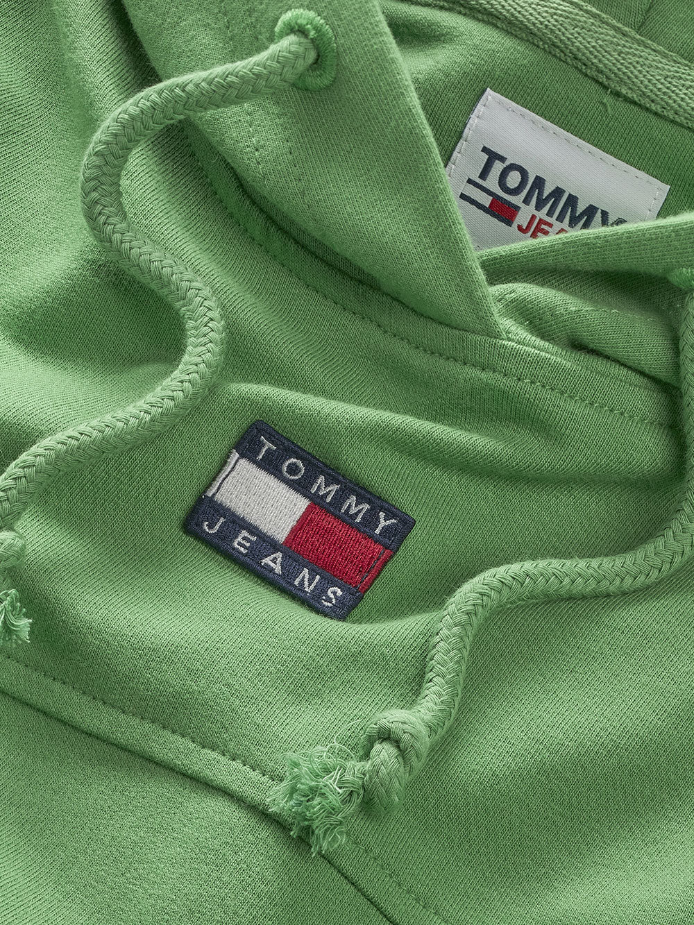 Tommy Hilfiger Felpa Cappuccio Cropped da Donna - Verde