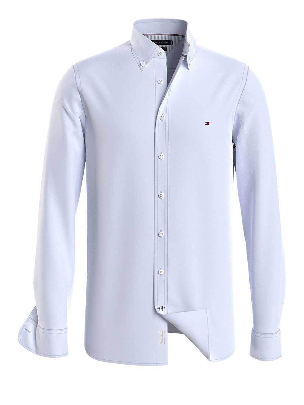 Tommy Hilfiger Camicia Classica Knitted Sf da Uomo - Bianco