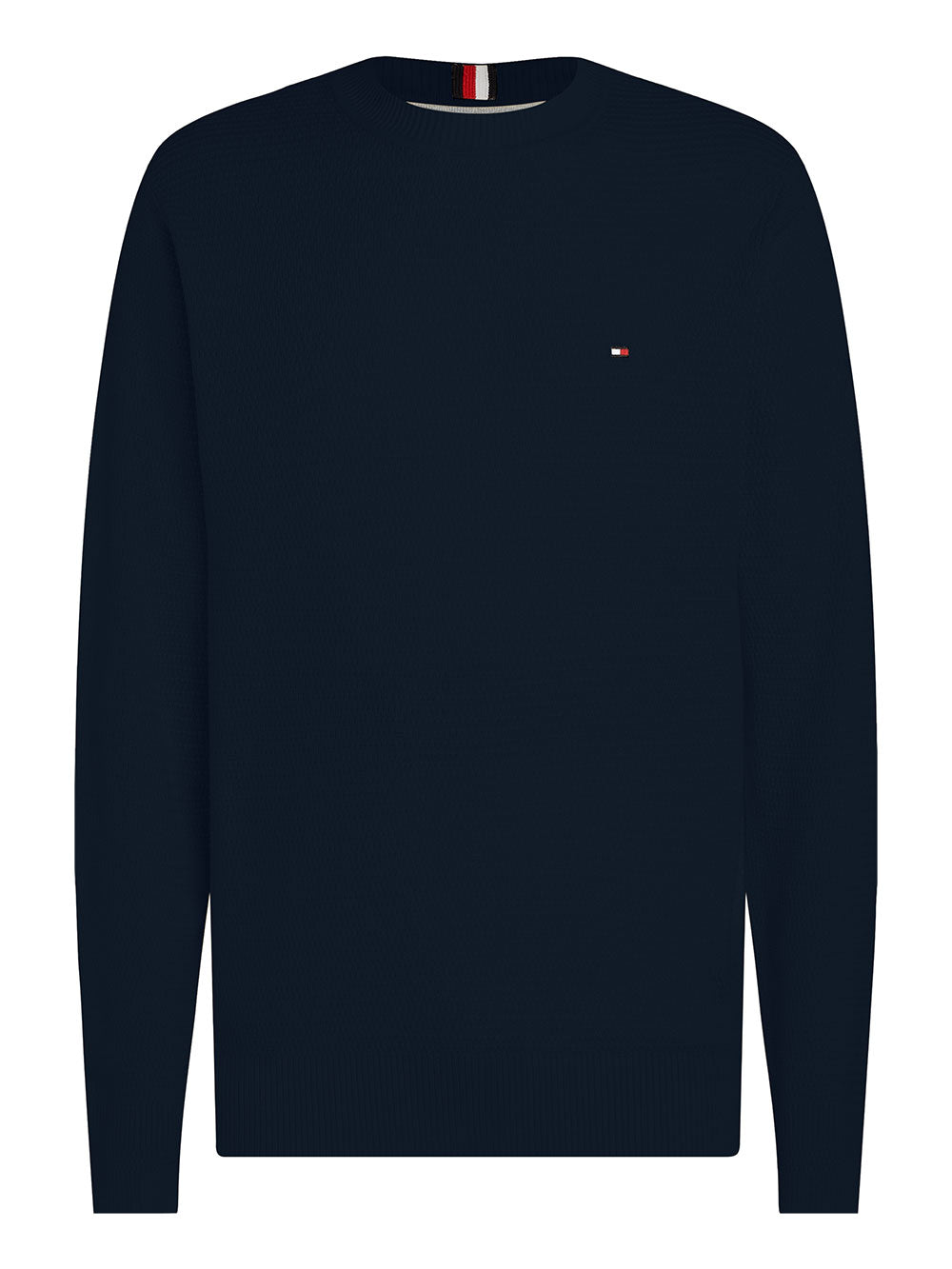 Tommy Hilfiger Pullover Interlaced Structure da Uomo - Blu