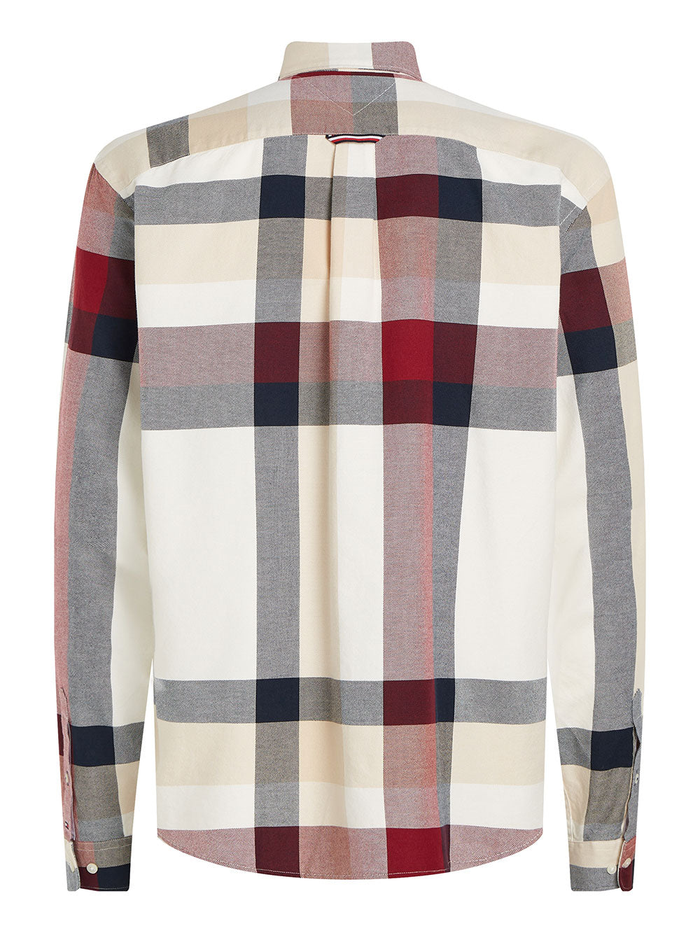 Tommy Hilfiger Camicia Placed Global Stp da Uomo - Avorio