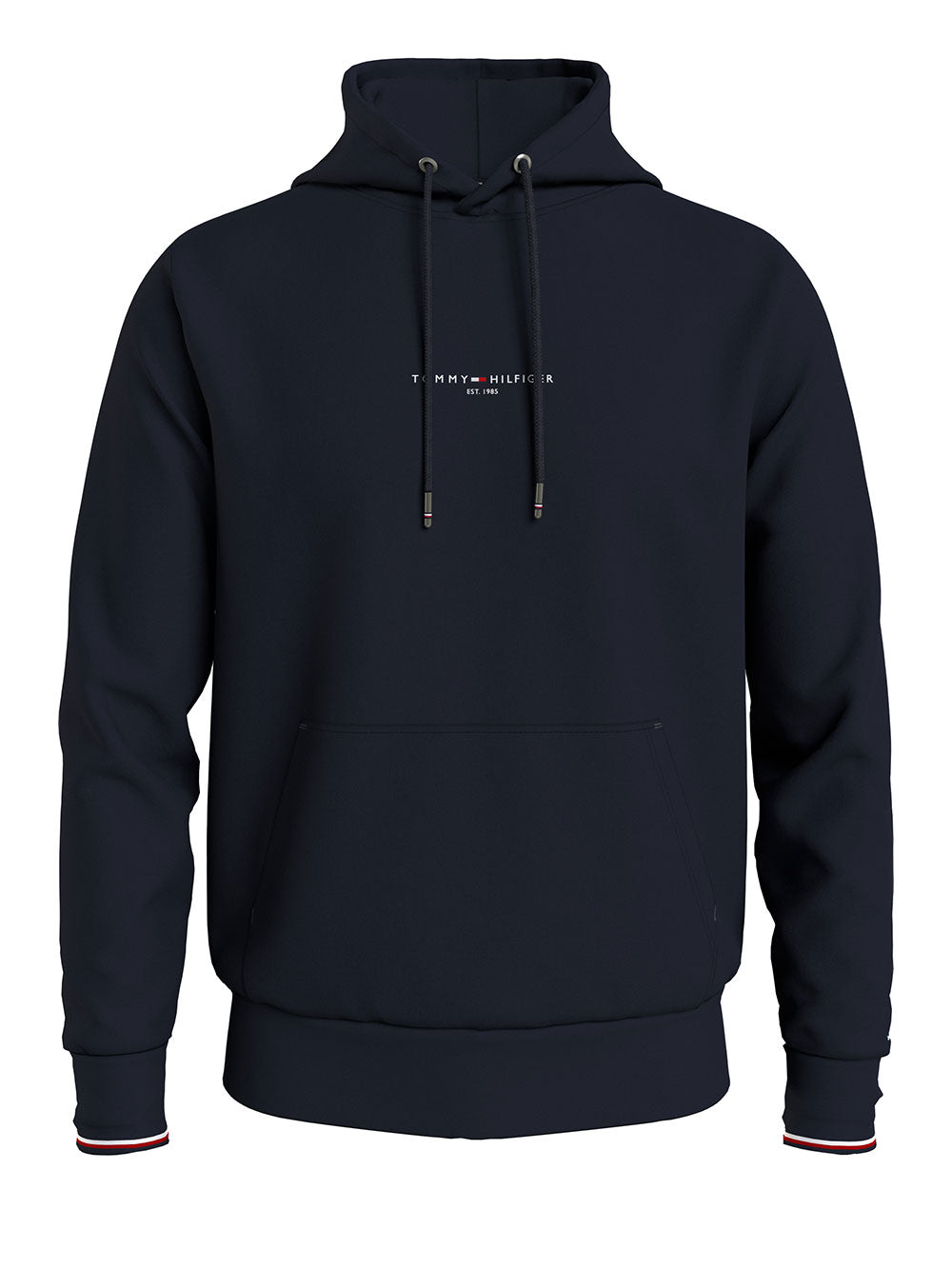 Tommy Hilfiger Felpa Cappuccio Logo Tipped da Uomo - Blu