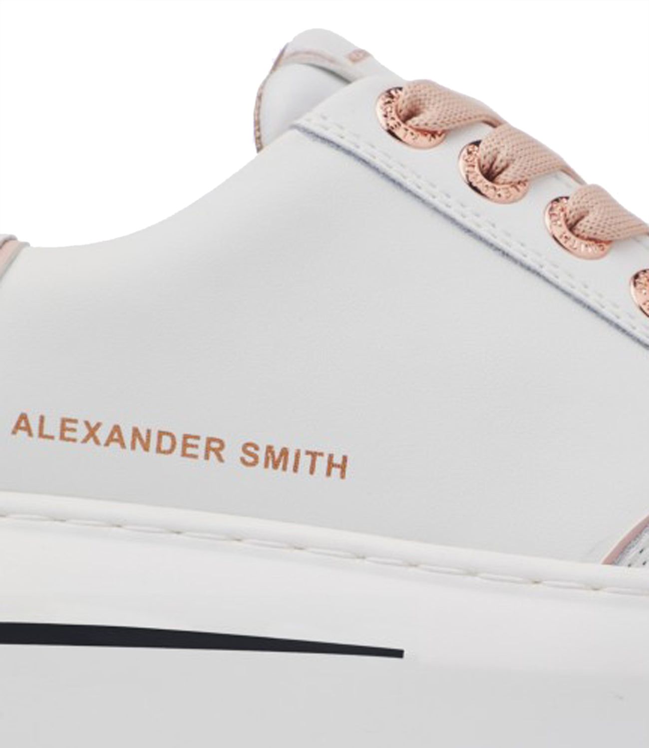 Alexander Smith Sneakers Donna Mod. ASAZLSW1948 LANCASTER W WRS-ROSE WHITE Bianco