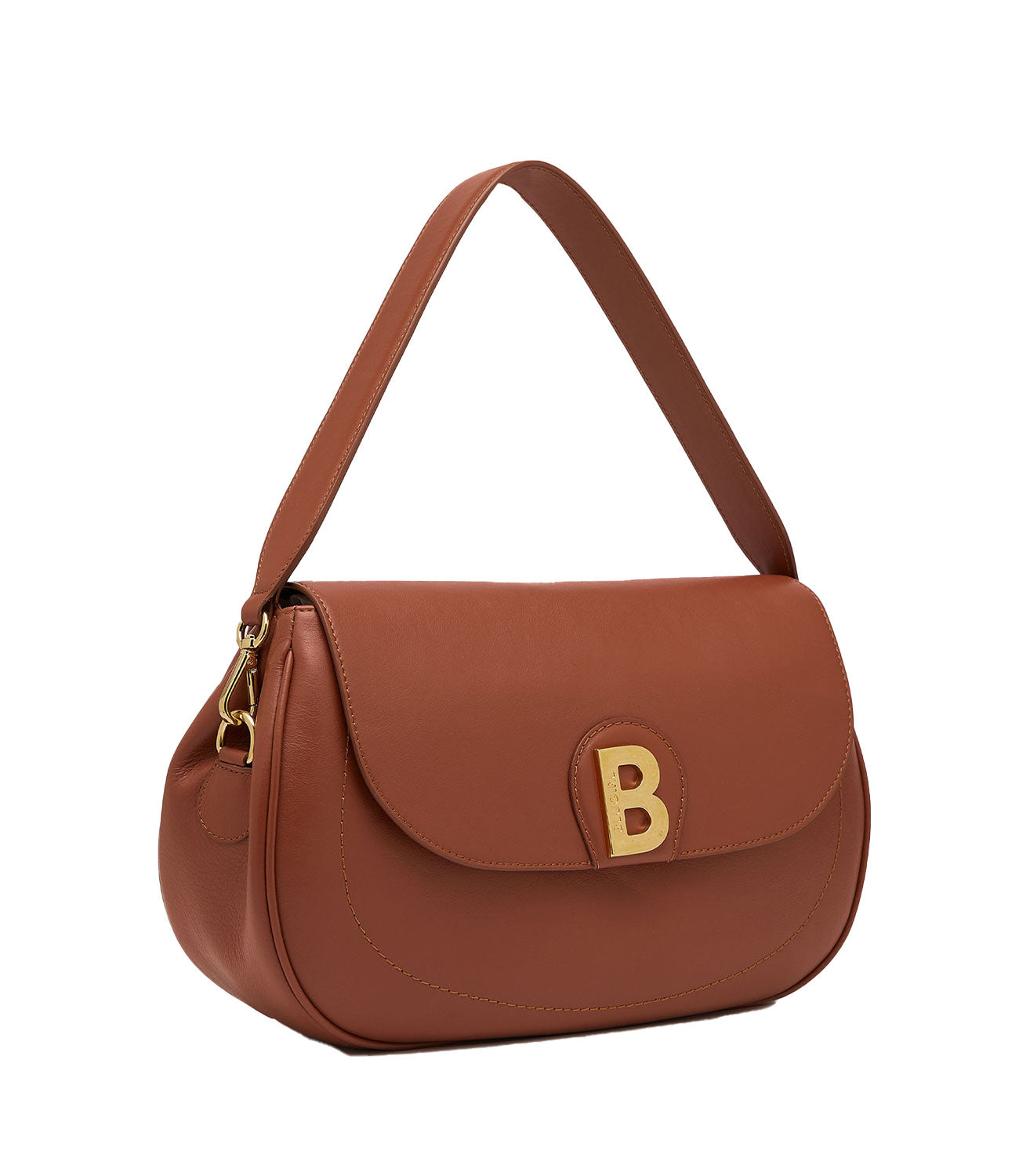 Blugirl Borsa a spalla hobo con logo Marrone