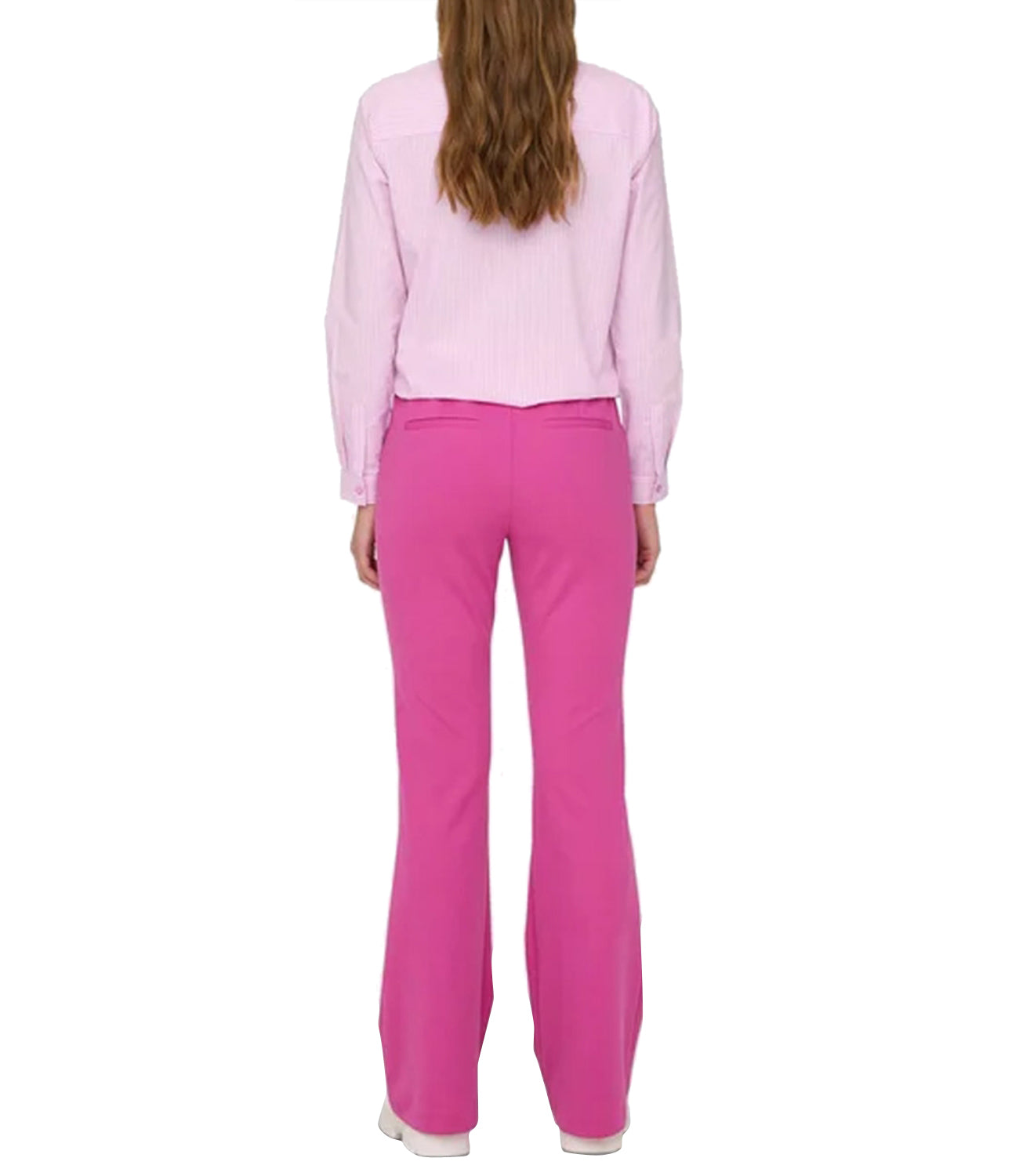 Only Pantaloni peach flared fit da competo Rosa