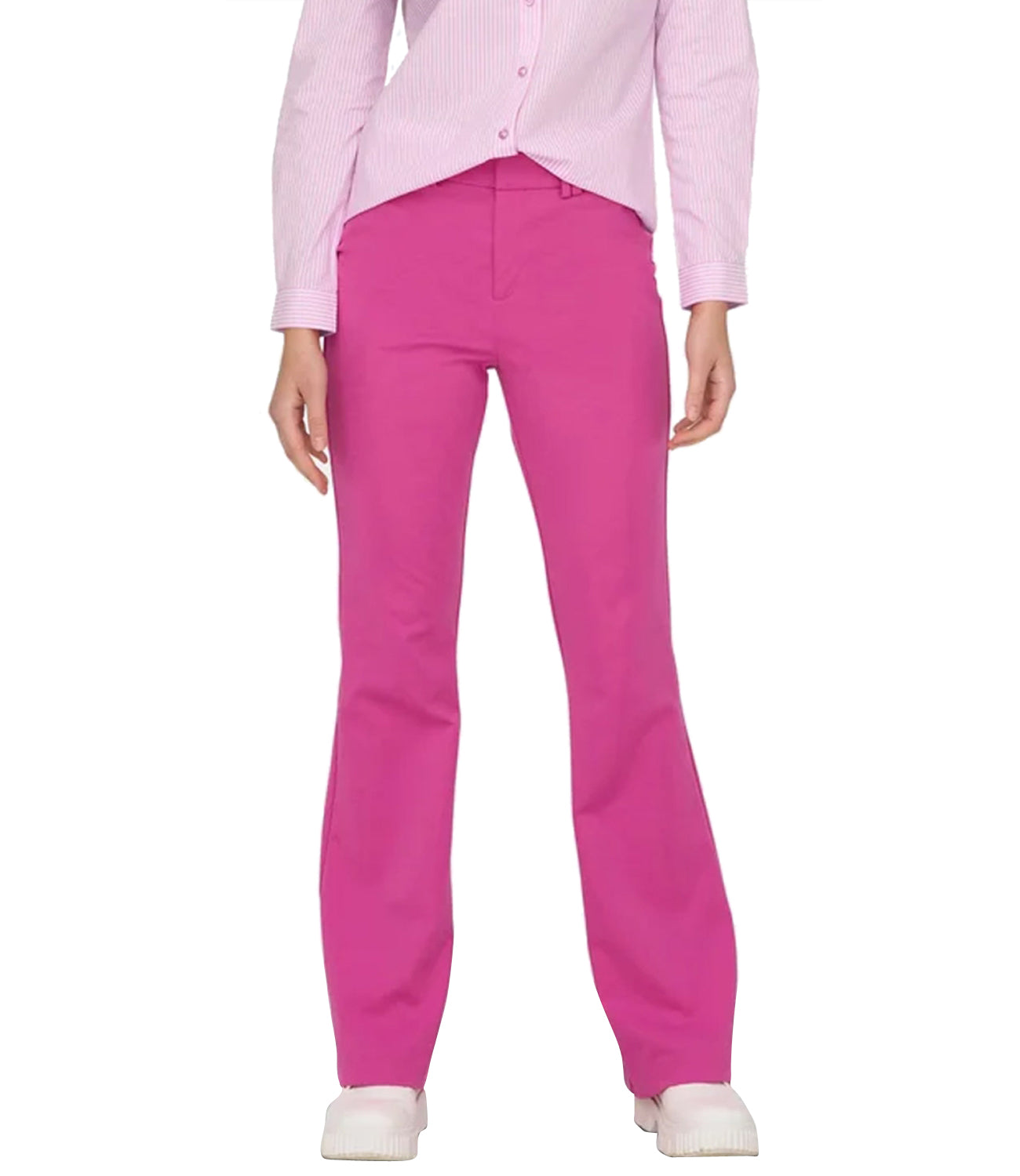 Only Pantaloni peach flared fit da competo Rosa